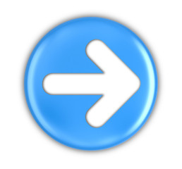 Button with arrow sign. Image with clipping path