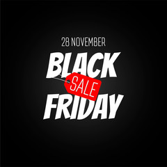 Black Friday sale banner with inscription scratched design template background, vector illustration eps 10.