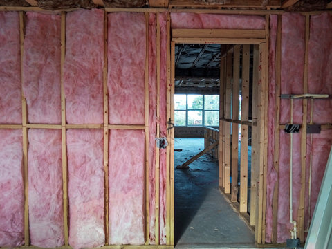 Stud wall insulation