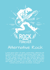 Alternative Rock Music Forever Vector Illustration