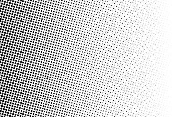 Papier Peint photo Lavable Pop Art Fond de demi-teinte. Motif en pointillé comique. Style pop-art. Toile de fond avec des cercles, des points, des éléments de conception de ronds Couleur noire, blanche.