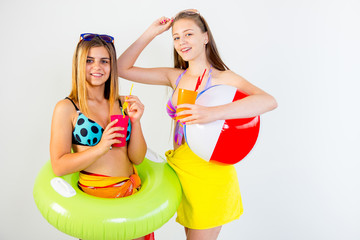 Girls on a beach