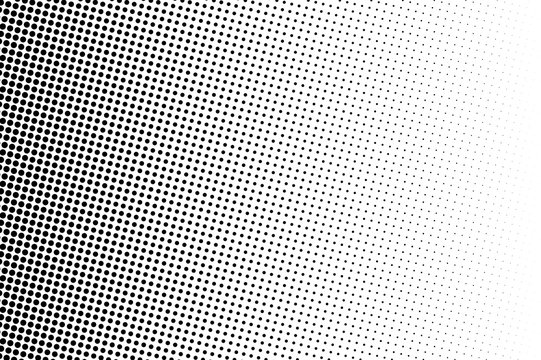 Halftone background. Comic dotted pattern. Pop art style. Backdrop with circles, dots, rounds design element Black, white color. 