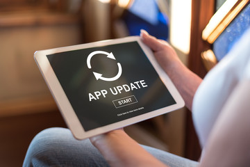 Application update concept on a tablet