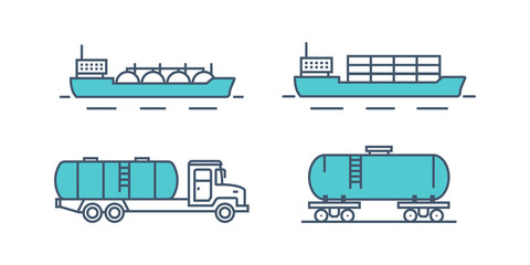 Transportation petroleum products. Sea freight, train, transportation on machine, car.