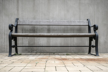 Wooden bench in vintage style