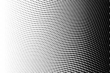 Wavy  Halftone background. Comic dotted pattern. Pop art style. Backdrop with circles, dots, rounds design element