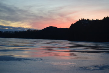 Frozen ontario lake