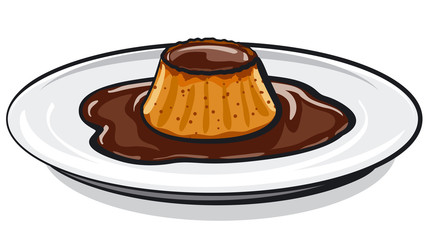 caramel chocolate custard pie