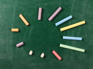 Chalk frame and border chalkboard, blackboard and texture