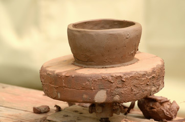 Tableware made of clay.