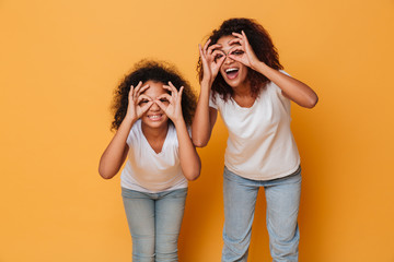 Portrait of two smiling african sisters