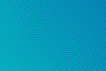 Blue Wavy pattern Halftone background. Comic dotted backdrop with circles, dots, rounds