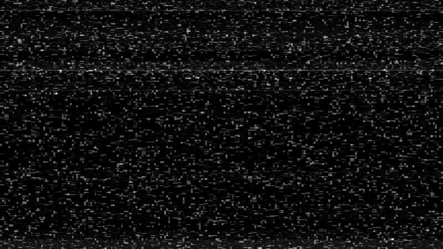 Old TV Glitch Disturbances on a Black Background