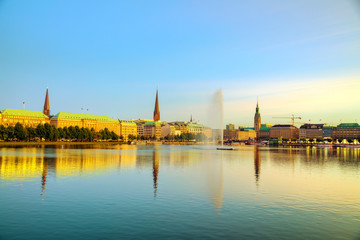Fototapeta na wymiar Cityscape of Hamburg, Germany