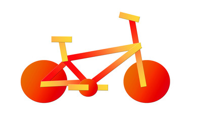 origami bicycle vector