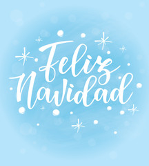Vector illustration of 'Feliz Navidad' lettering. 