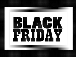 Black Friday simply black and white vector