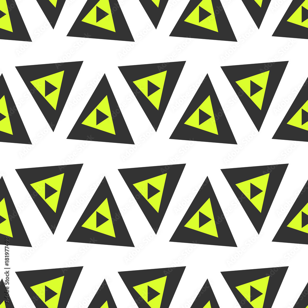 Poster abstract seamless pattern of triangles. funny background of geometric shapes.
