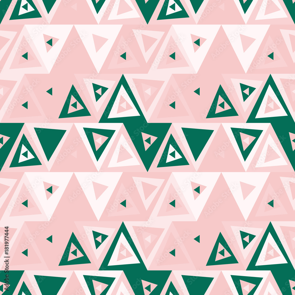 Poster abstract seamless pattern of triangles. funny background of geometric shapes.