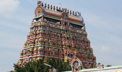 Puerta Sur, Templo Thillai Natarajah o Chidambaram, Chidambaram, India