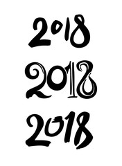 Vector templates handwritten figures 2018.