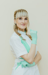 Sugaring. The girl beautician. Master of depilation sugar wax. Emotions.