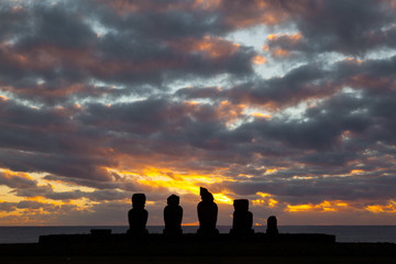 Sunset Easter Island