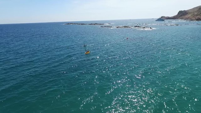 Kayak en playa Los Cabos