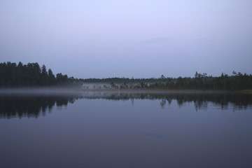 Fog over the lake