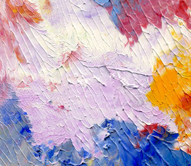 Colorful Abstract Painting Background. Natural Highly-Textured of Oil Paint. High Detail. Can be...