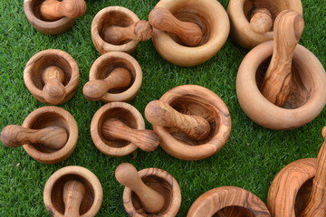 mortaio di legno