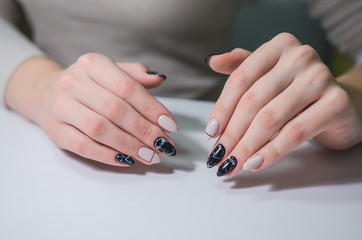 Close-up of beautiful manicured nails