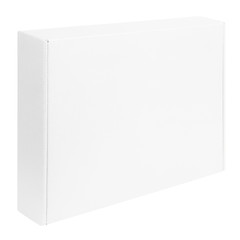 White cardboard box on white