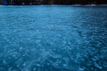Texture of the ice