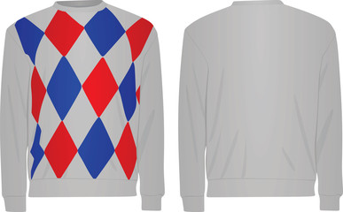 Sweater argyle pattern. vector illustration