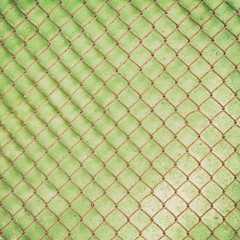 Fototapeta premium Old green metal mesh
