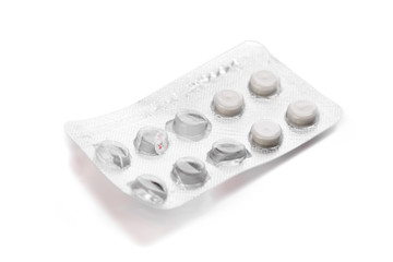 Pills isolated on white