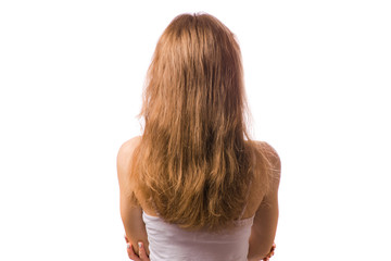 Fototapeta premium Dry hair dry beauty hair