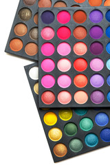 Palette with a multicolored eyeshadows