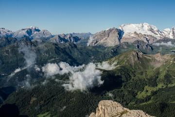 Veduta delle Dolomiti dal Rifugio Lagazuoi (Italia, 2017)