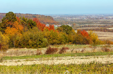 Fototapeta premium Autumn Carpathian village (Ukraine).
