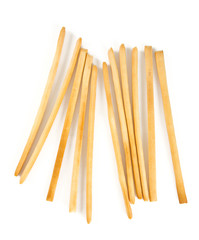 bread sticks isolated on white