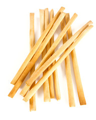 bread sticks isolated on white