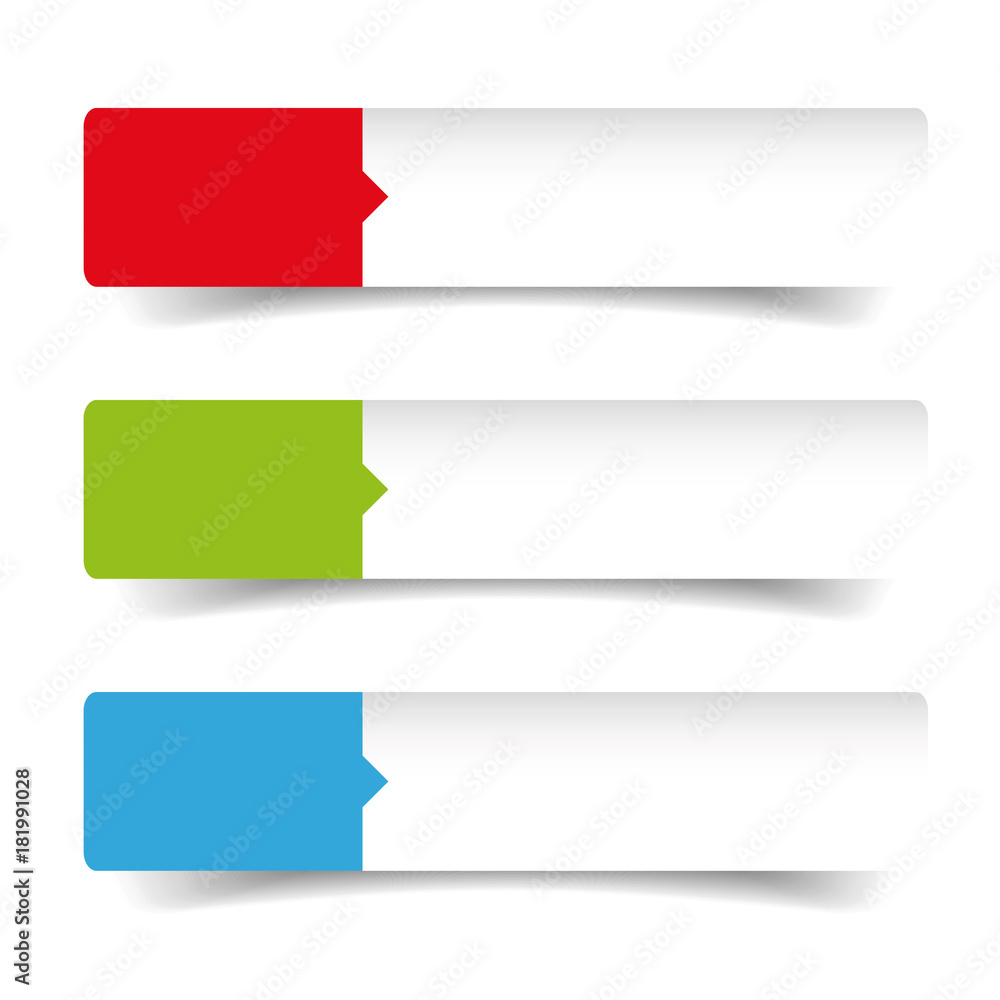Poster empty label button set