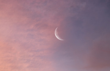 Obraz na płótnie Canvas Moon at sunset