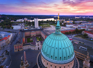 Potsdam, Luftaufnahme , St. Nicholas' Church in Potsdam, Germany.