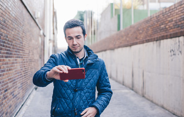 Young man using smart phone