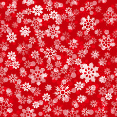 New year, Christmas background with snowflakes. Seamless festive pattern for winter holiday design. Modern xmas, valentine vector pattern for fabric print, wrapping.