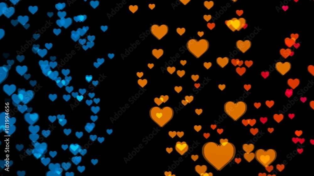 Aufkleber abstract background with colorful hearts. seamless loop